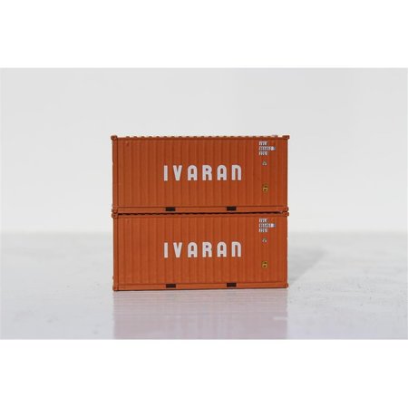 JACKSONVILLE TERMINAL N Scale Ivaran 20 ft. Container - Pack of 2 JTC205358